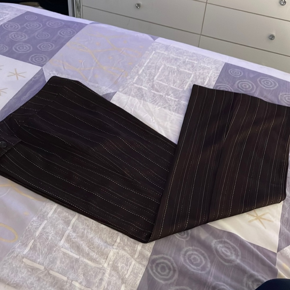 Brown stripe pants